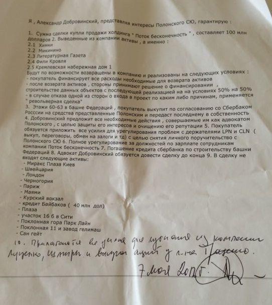 "Другая оплачиваемая деятельность" Александра Добровинского