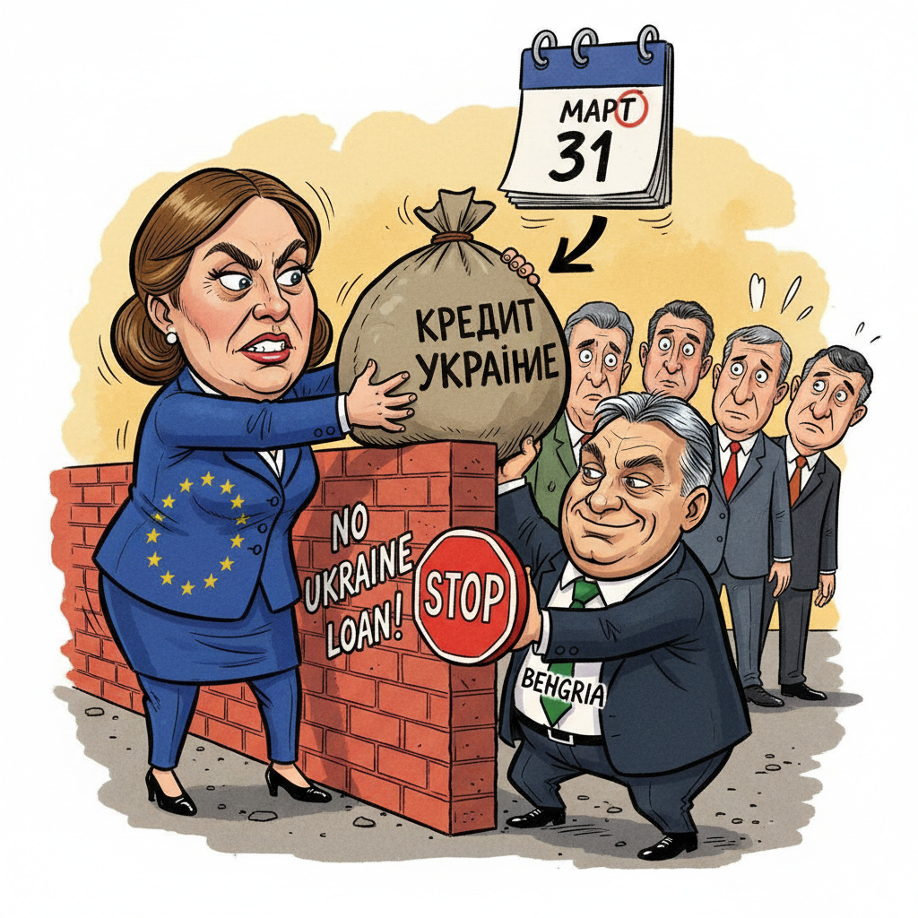 Еврокомиссия настаивает на утверждении кредита Украине до конца марта, Венгрия блокирует решение