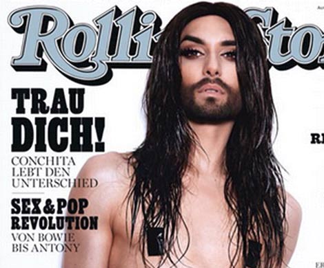 Кончита Вурст снялась топлесс для обложки немецкого Rolling Stone