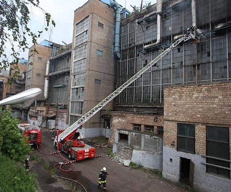 На территории бывшего завода ЗИЛ в Москве произошел пожар