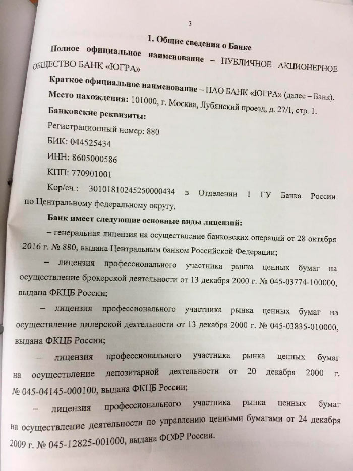 Непонятные игры с «Югрой»