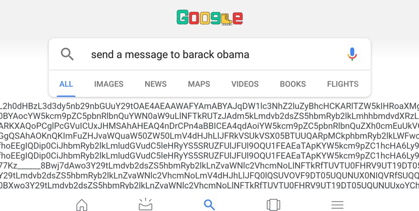 Поисковый запрос о письме Бараку Обаме сломал Google