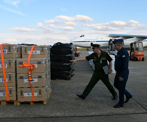 Российским самолетом в Сирию доставили 44 тонны гуманитарной помощи