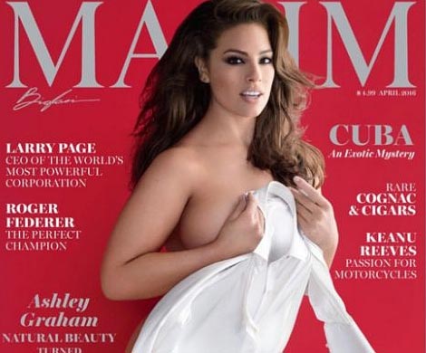 Впервые модель plus-size появилась топлес на обложке Maxim